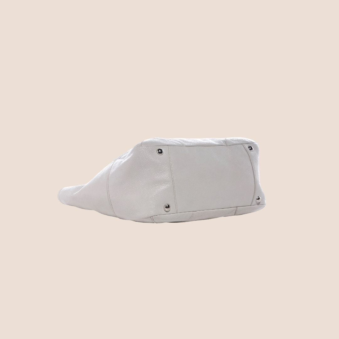 PRADA TALCO CERVO LUX DEERSKIN CHAIN SHOULDER BAG
