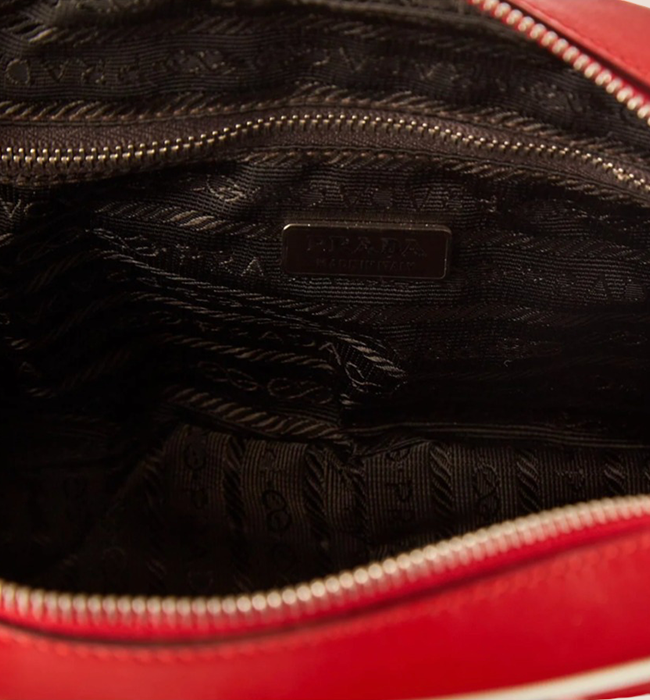 PRADA 2000 RED VITELLO DRIVE BOWLING BAG
