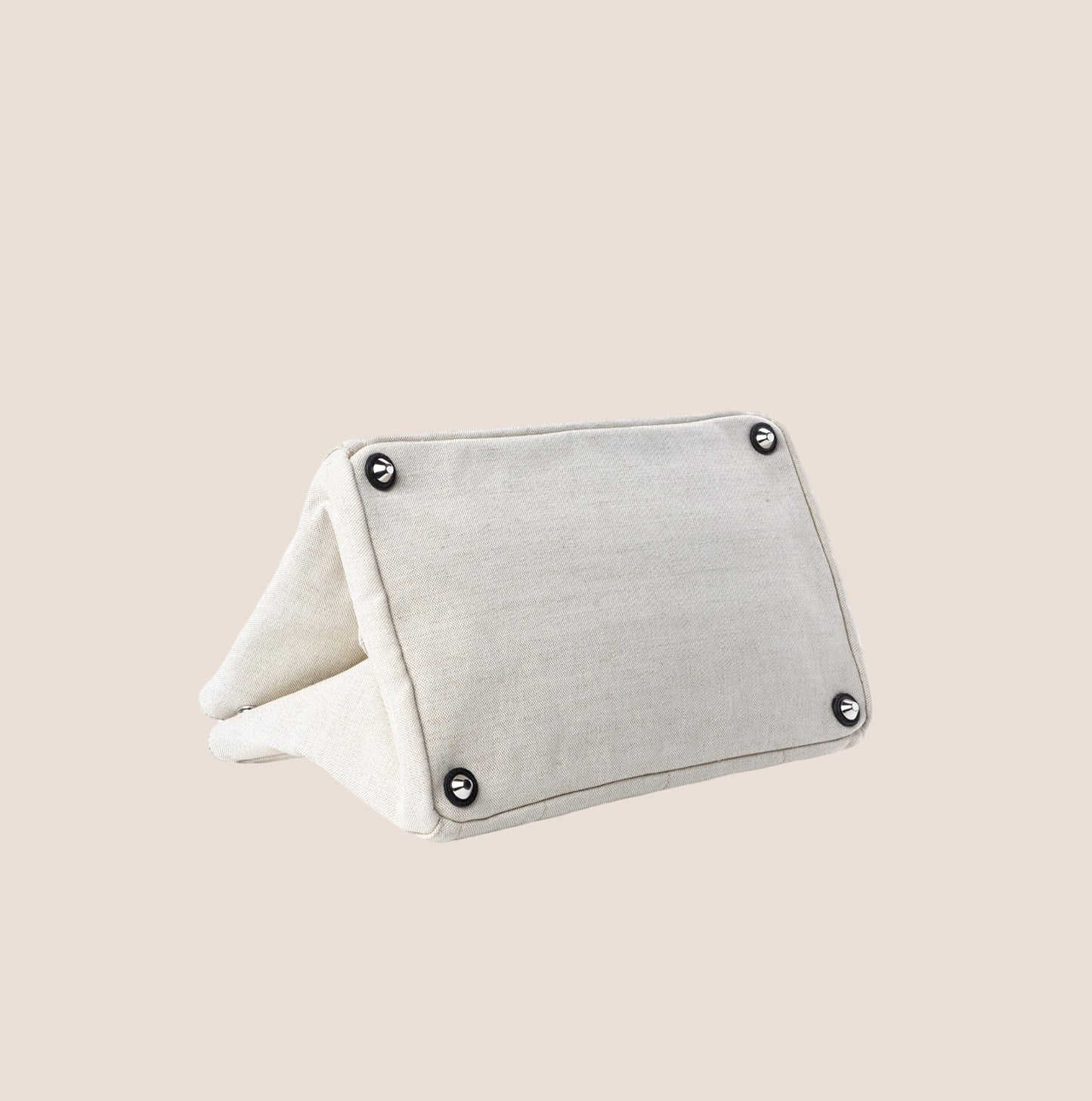 PRADA BEIGE CANAPA MISTOLINO TOTE BAG