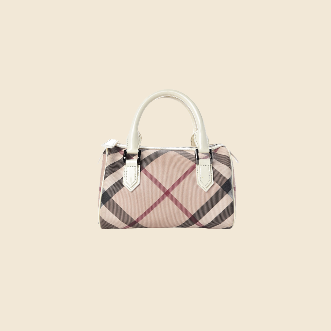 The barrel patent leather bowling bag Burberry Multicolour in Patent  leather - 24770941