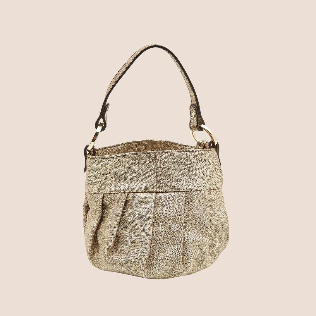 FENDI 2000 SPECKLED GOLD MINI CHEF HOBO BAG