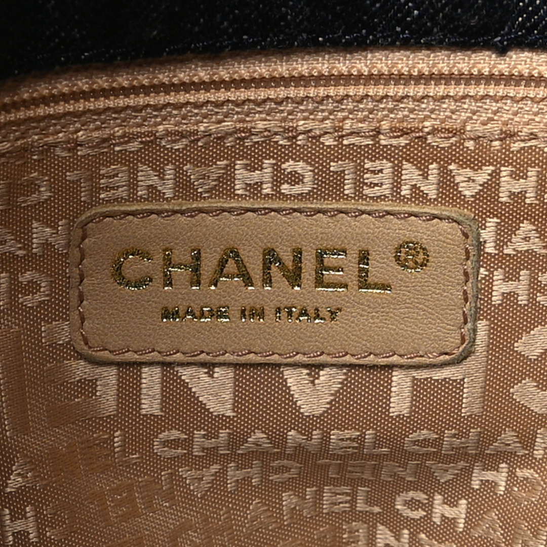 CHANEL BLUE DENIM XL COCO CABAS TOTE BAG