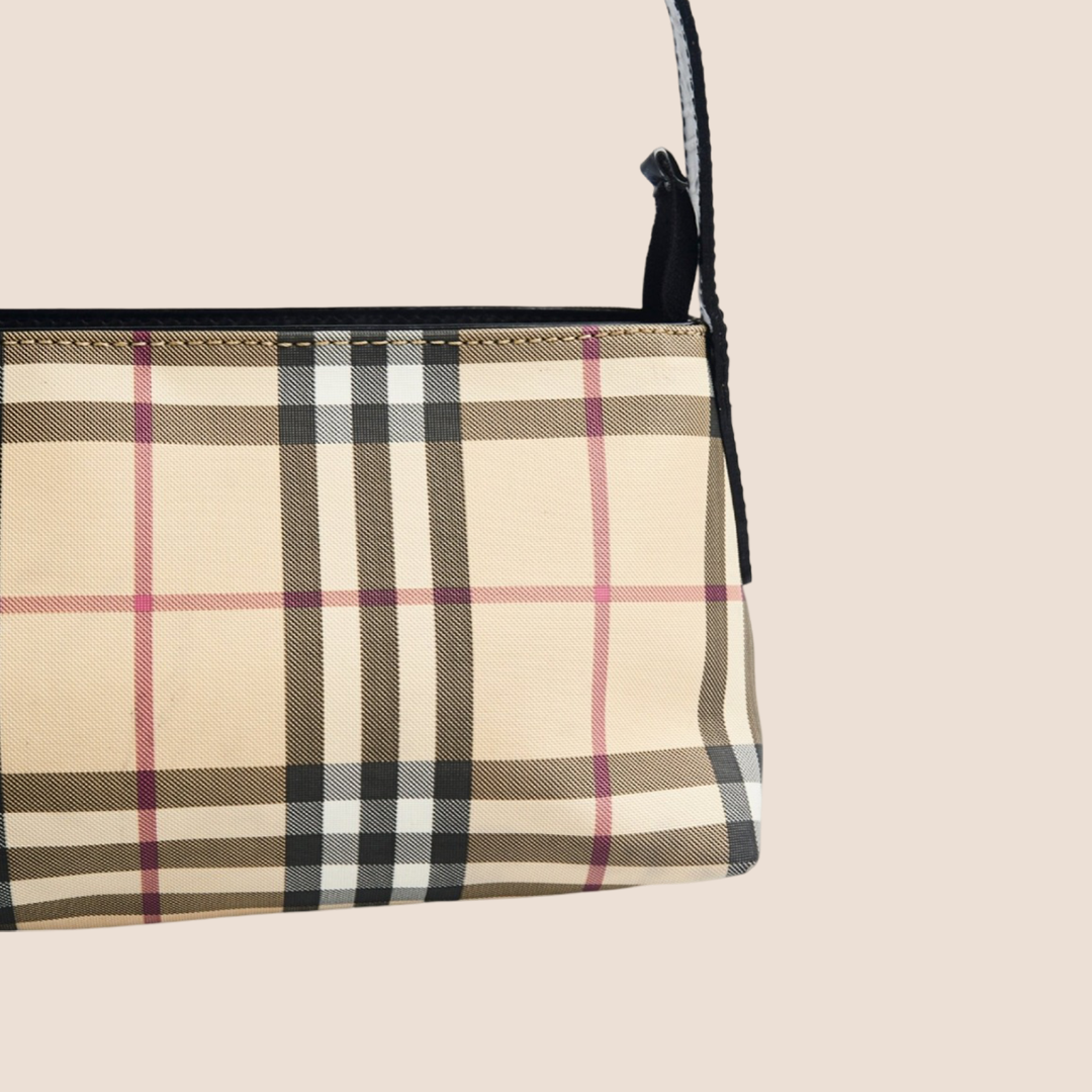 BURBERRY NOVA CHECK BAGUETTE BAG