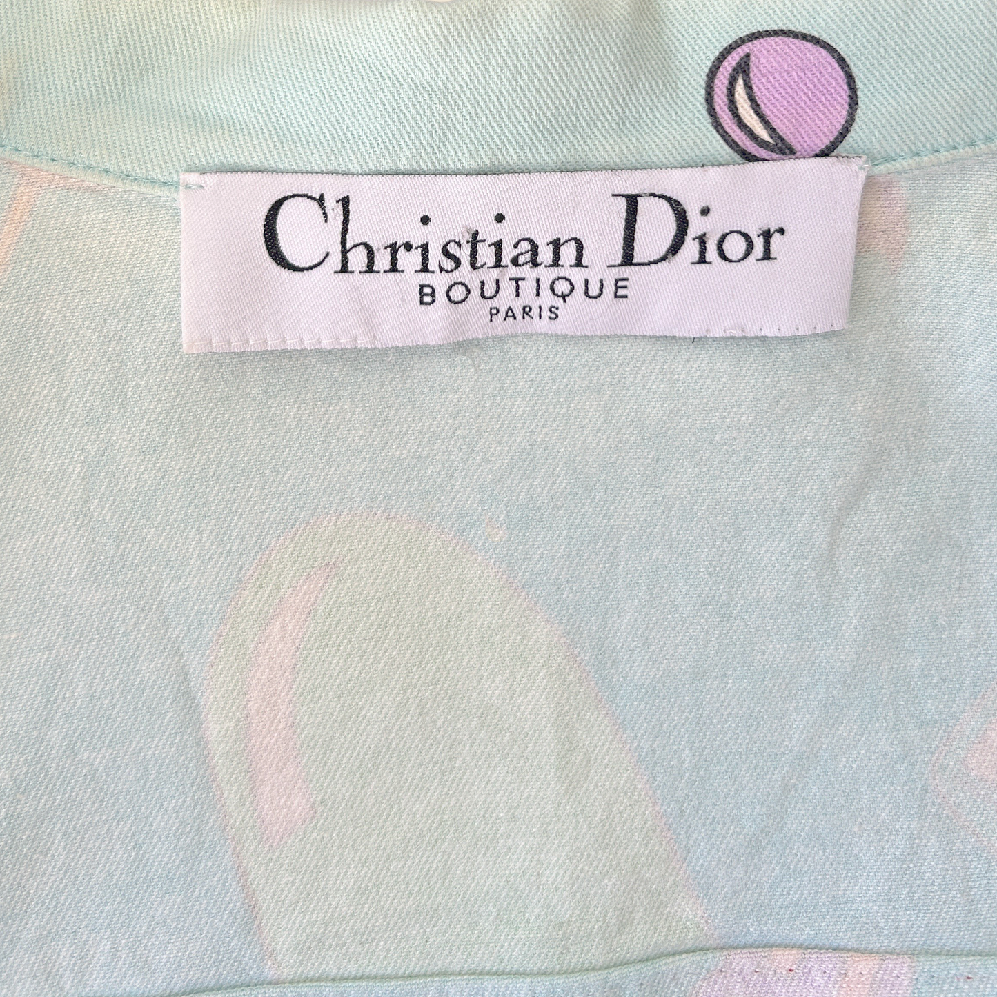 CHRISTIAN DIOR 2000s ICE CREAM PRINT JEANS VEST