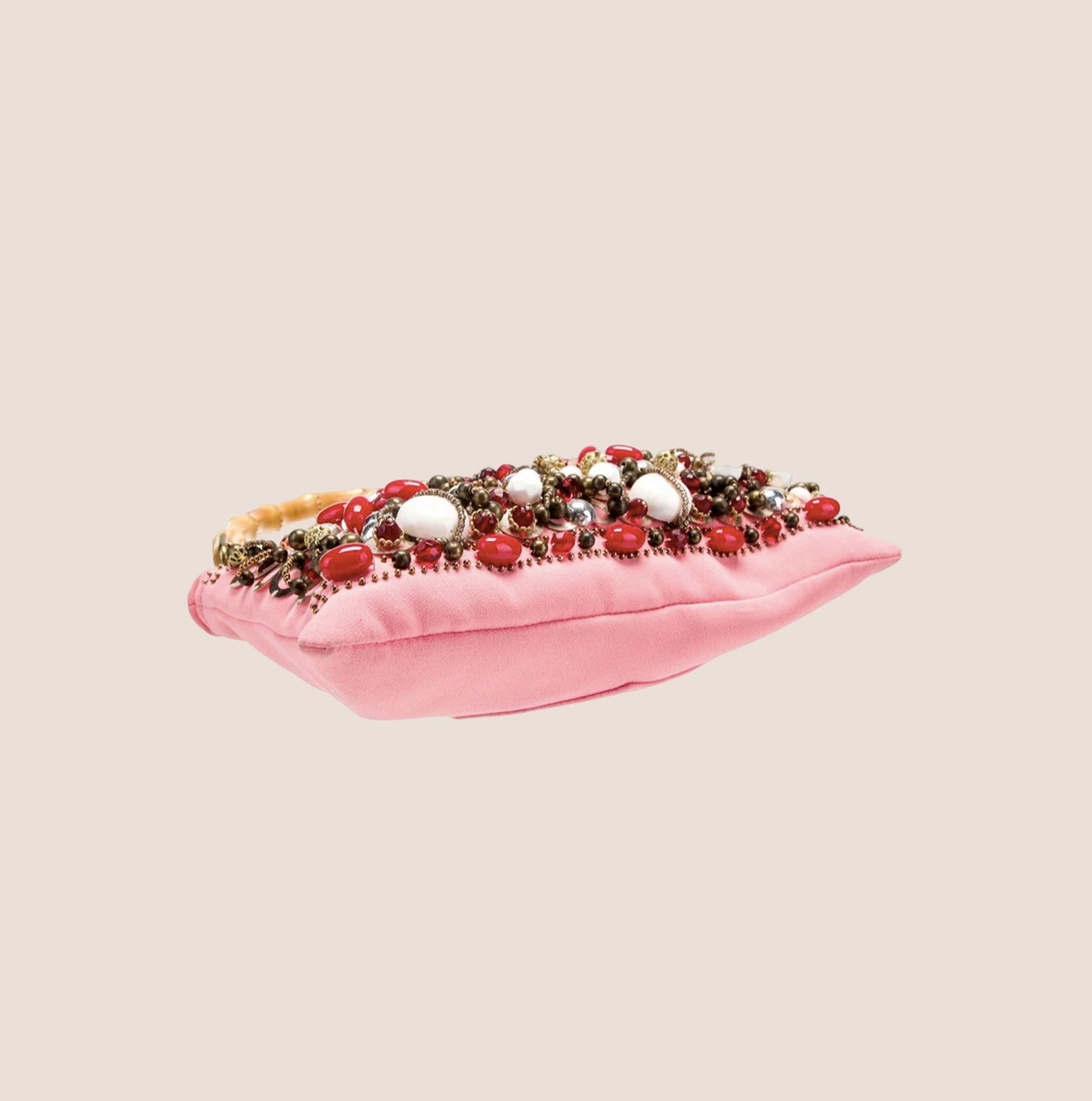 MIU MIU 2004 SEQUINED PINK BAMBOO BAG
