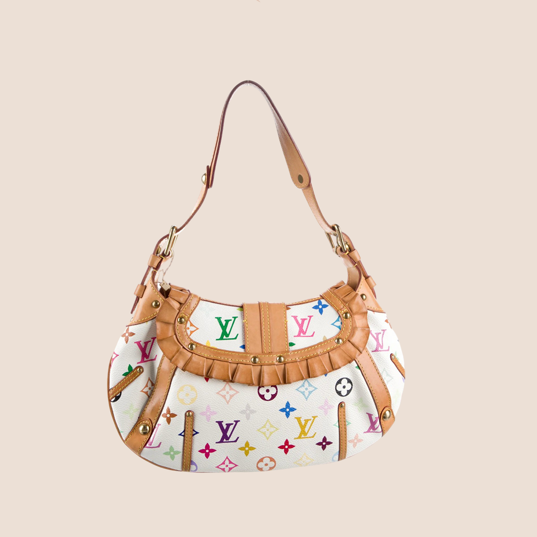 LOUIS VUITTON WHITE MULTICOLOR MONOGRAM LEONOR BAG