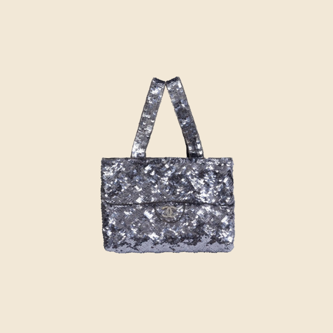 CHANEL 2000s CC SEQUINS EVENING BAG