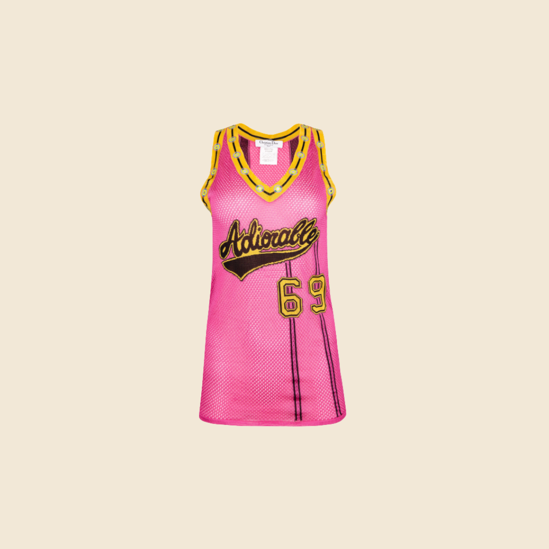 CHRISTIAN DIOR FALL 2003 ADIORABLE PINK JERSEY TOP