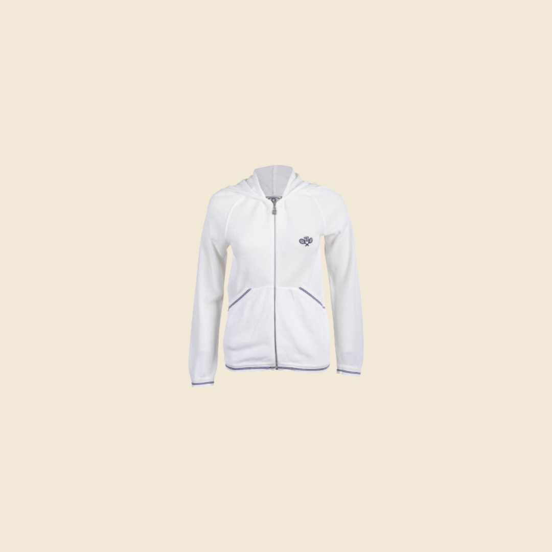 CHANEL 2005 CC LOGO KNIT TENNIS JACKET
