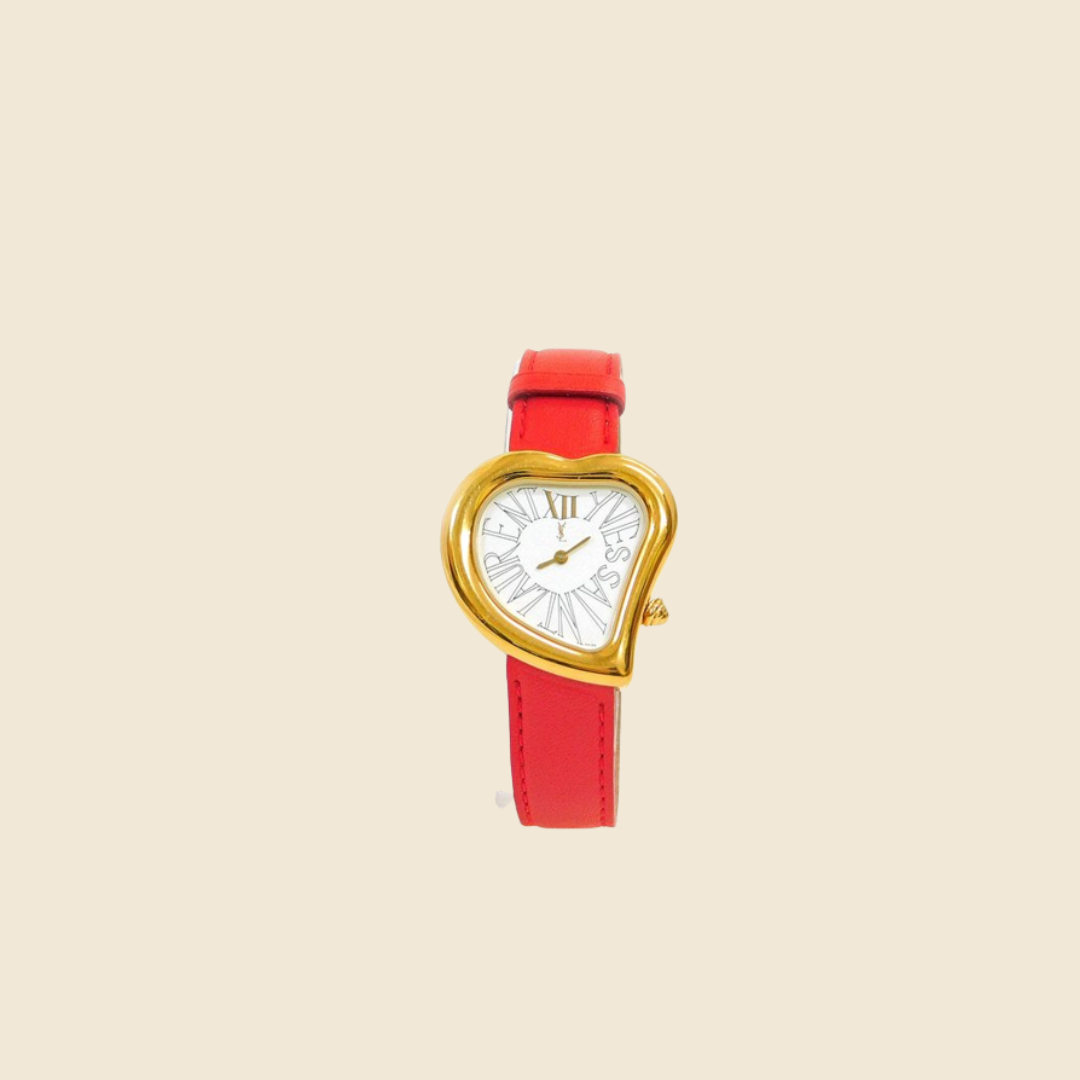 YVES SAINT LAURENT GOLD HEART WATCH