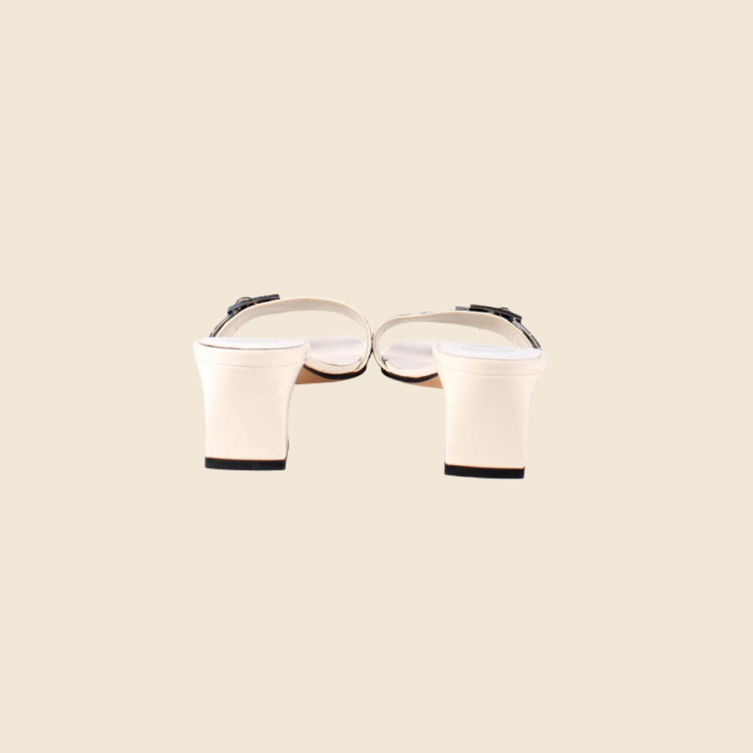 CHRISTIAN DIOR BLUE TROTTER STRAP MULES