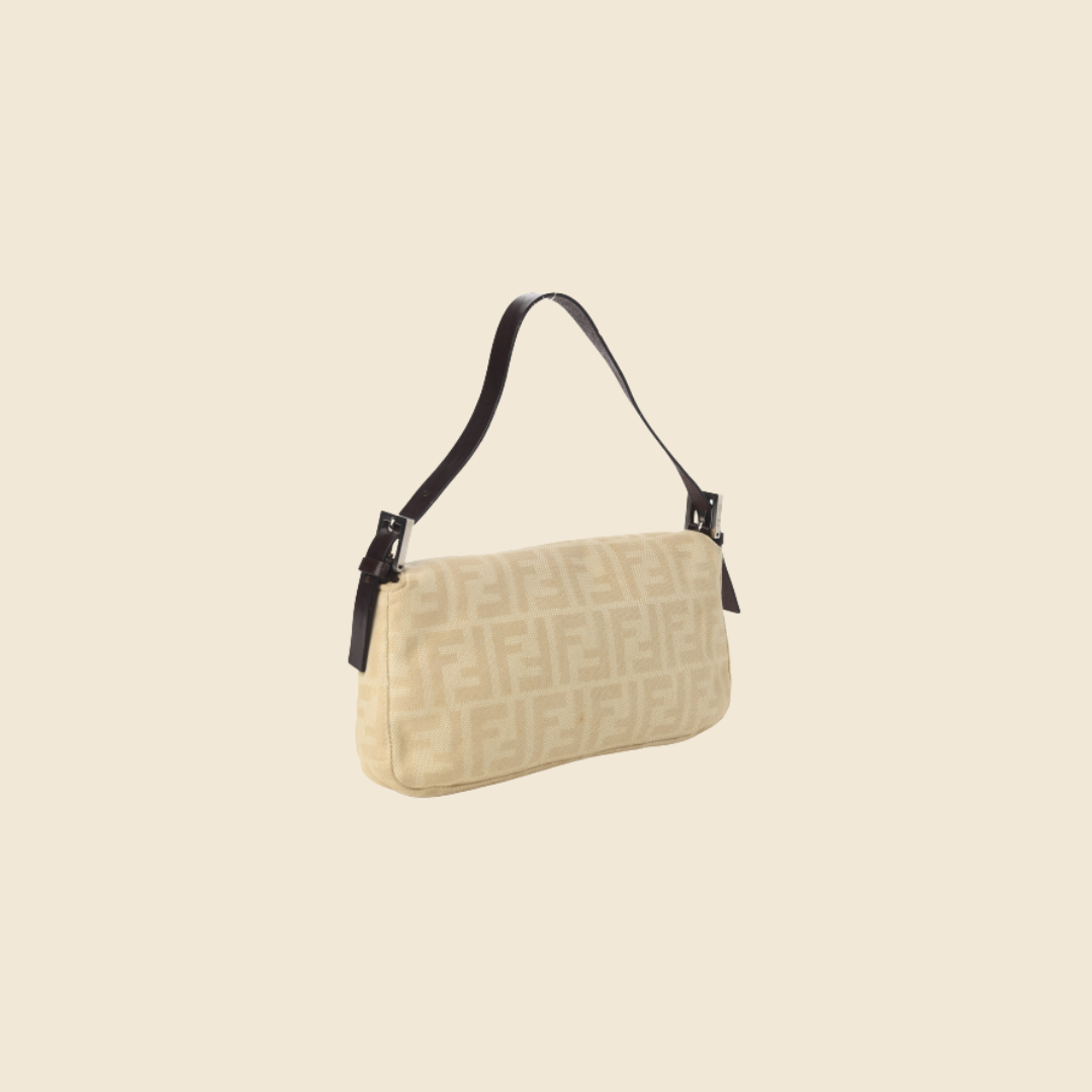 FENDI CREAM ZUCCA BAGUETTE