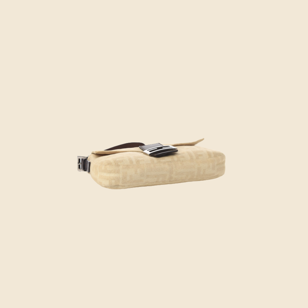 FENDI CREAM ZUCCA BAGUETTE