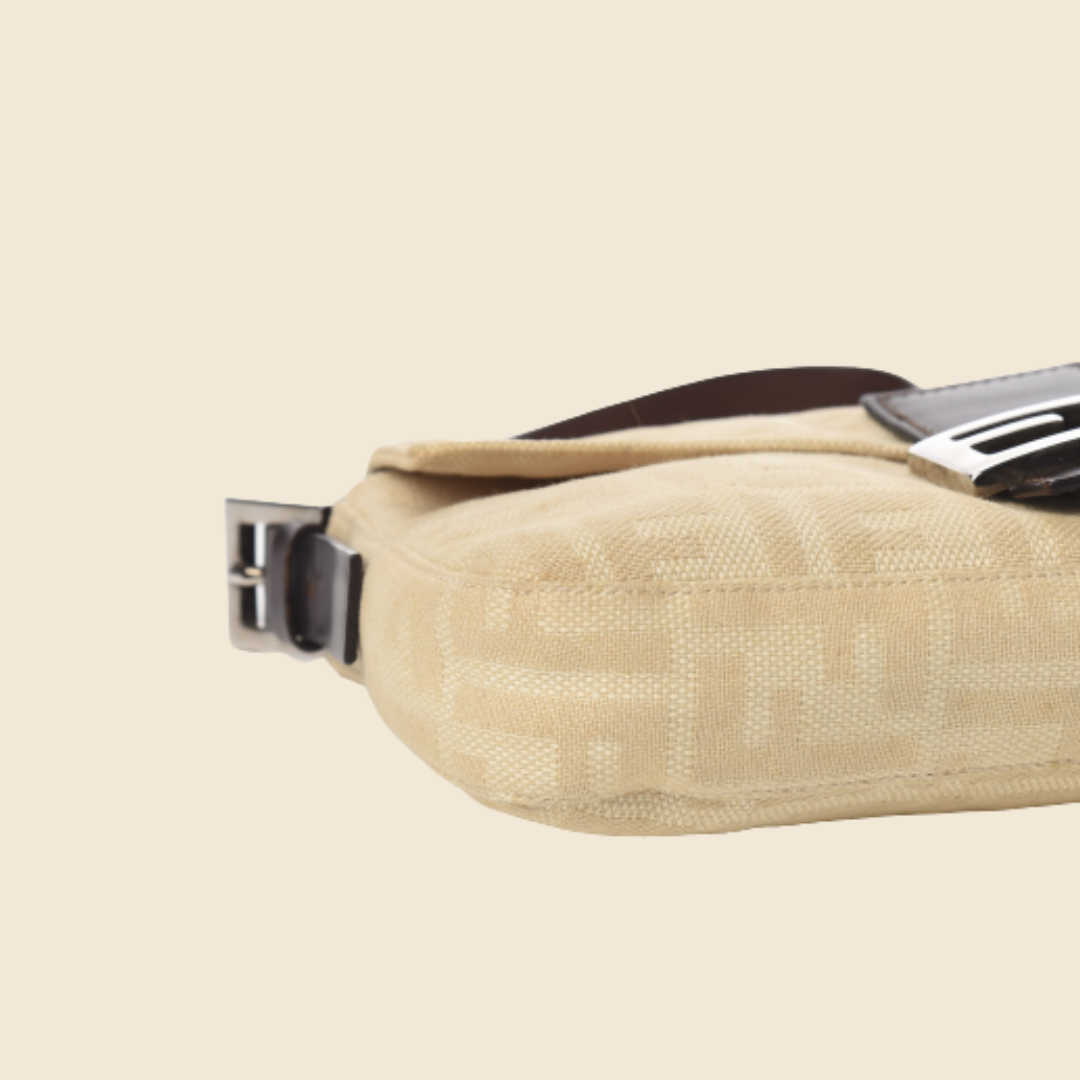 FENDI CREAM ZUCCA BAGUETTE