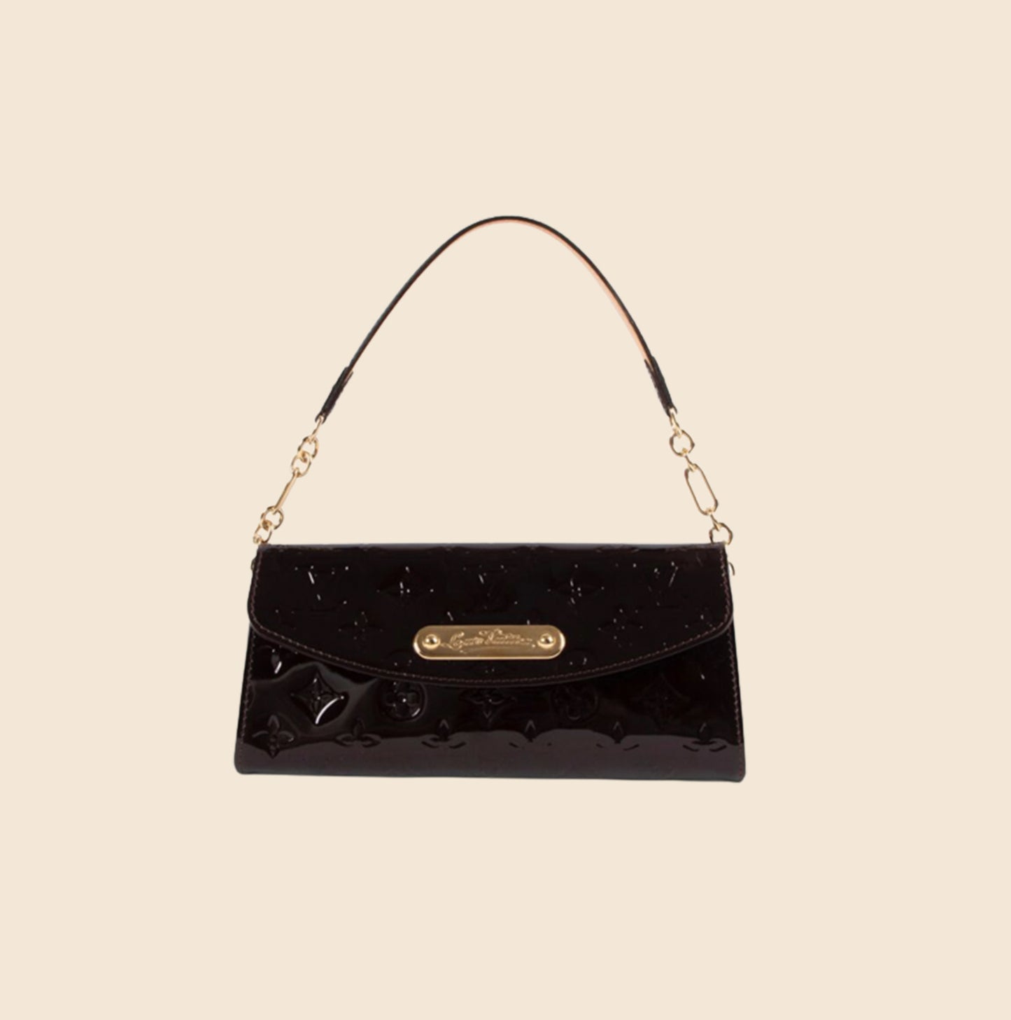 LOUIS VUITTON BURGUNDY SUNSET BOULEVARD CLUTCH