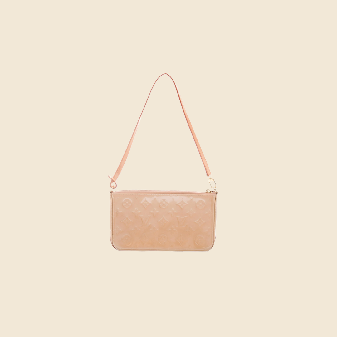 LOUIS VUITTON PINK MONOGRAM VERNIS MALLORY BAG