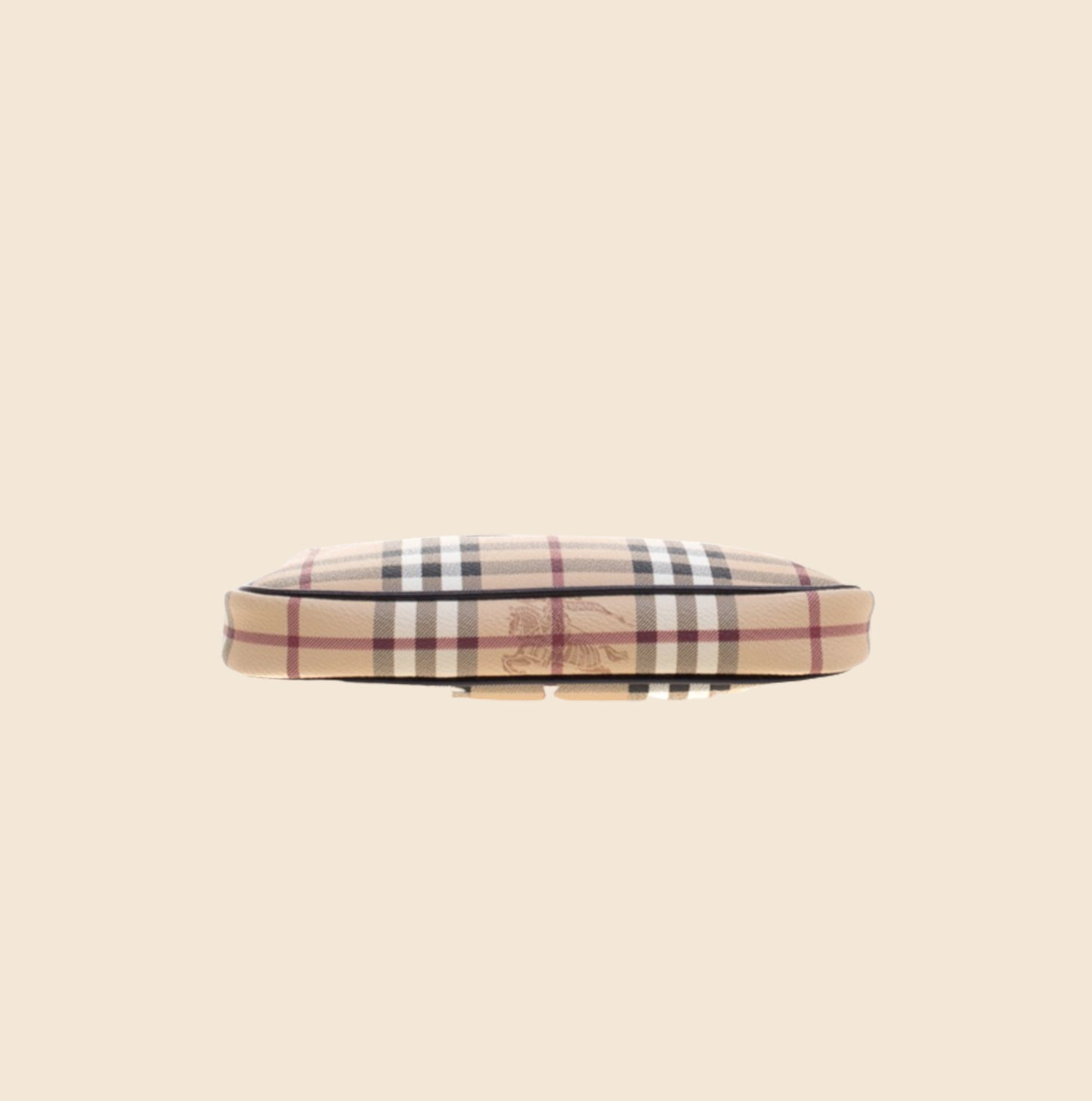 BURBERRY BROWN HAYMARKET MINI SHOULDER BAG