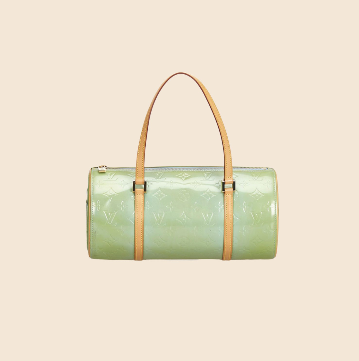 LOUIS VUITTON GREEN PATENT VERNIS PAPILLON BAG