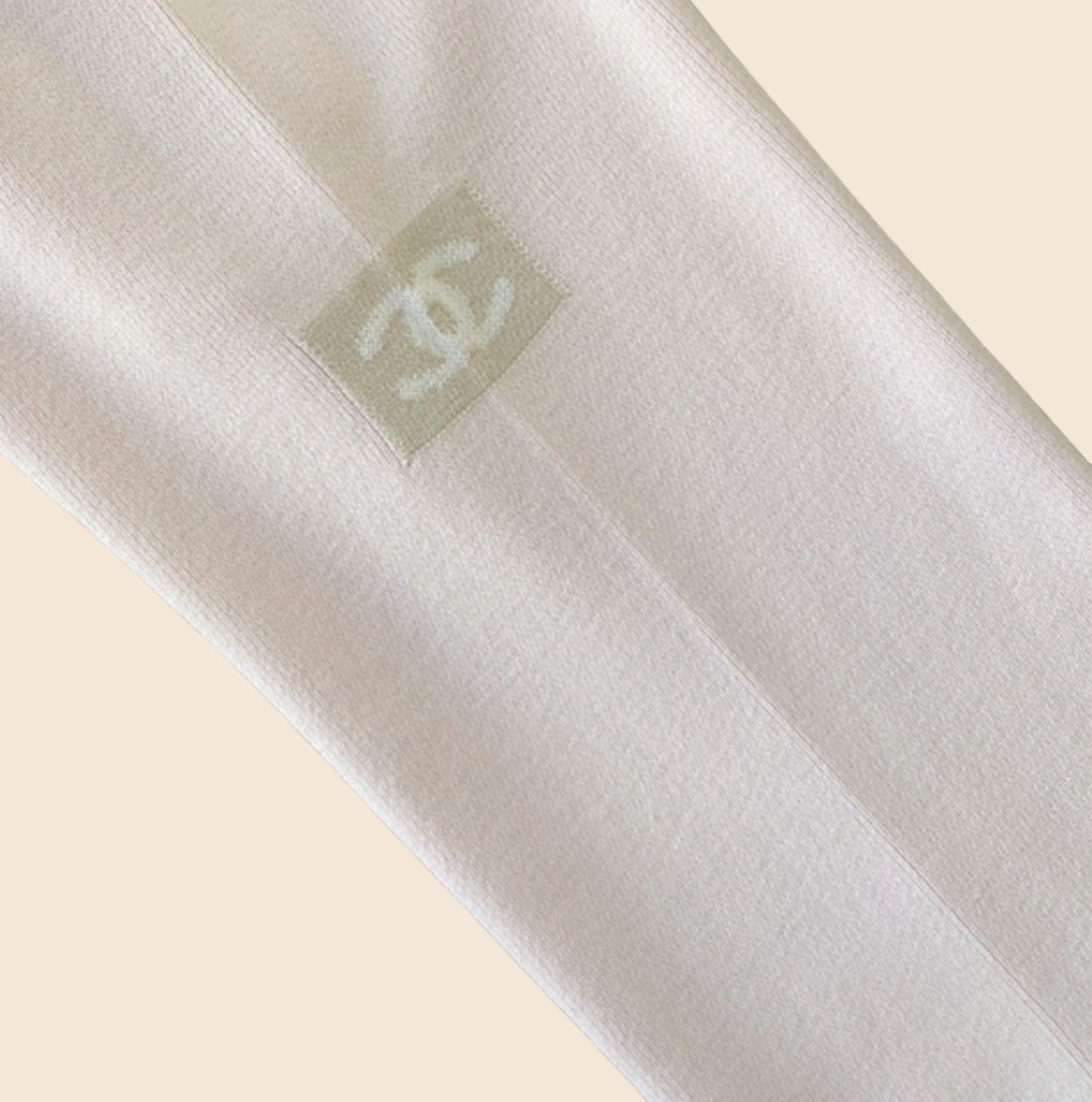 CHANEL 90s PINK CC LOGO CARDIGAN