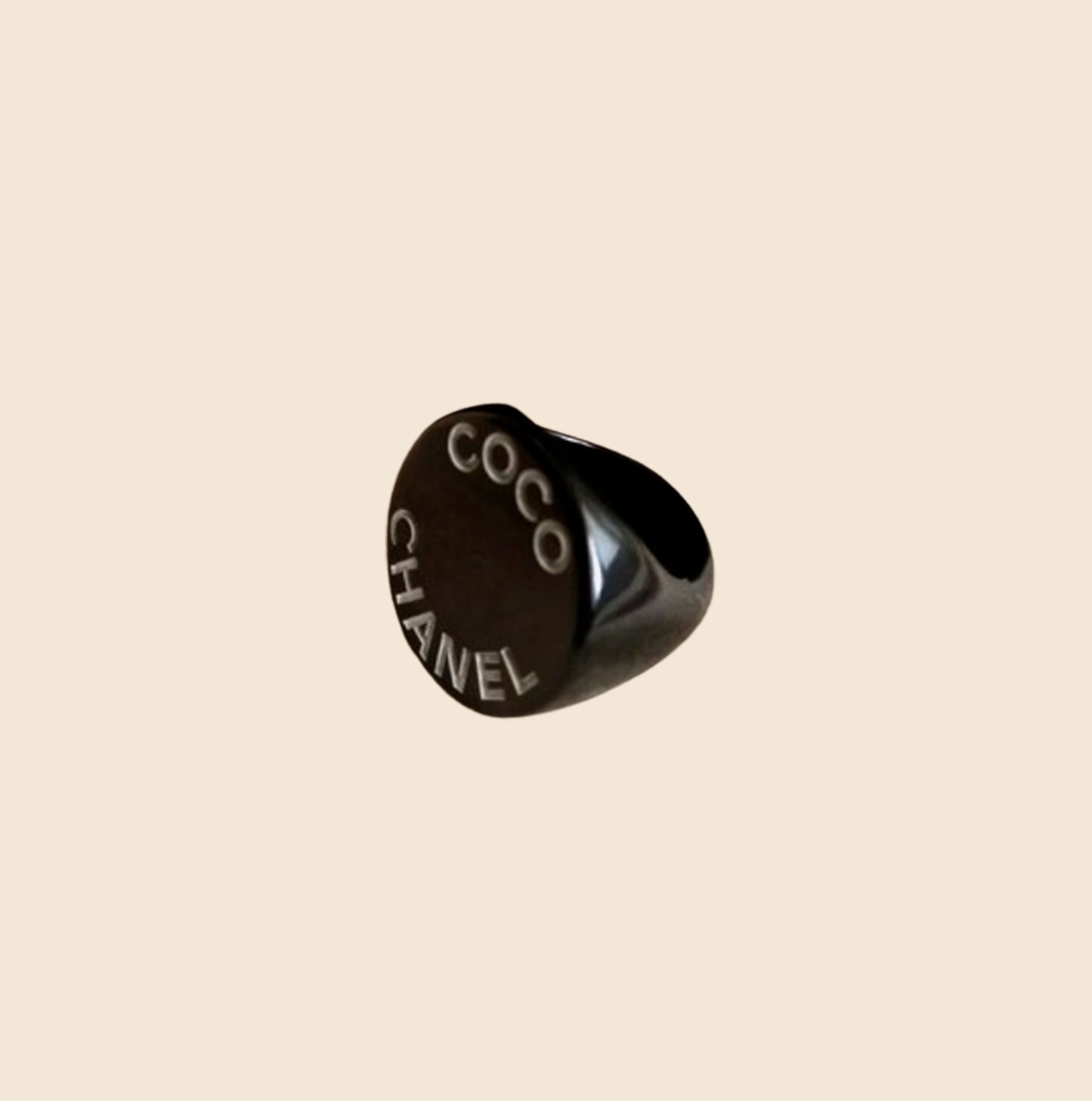 CHANEL "COCO CHANEL" RESIN RING