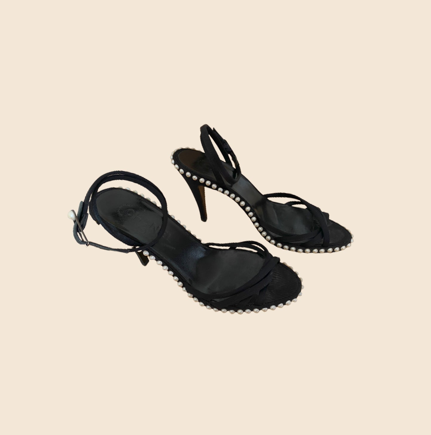 CHANEL PEARL STRAP SANDALS