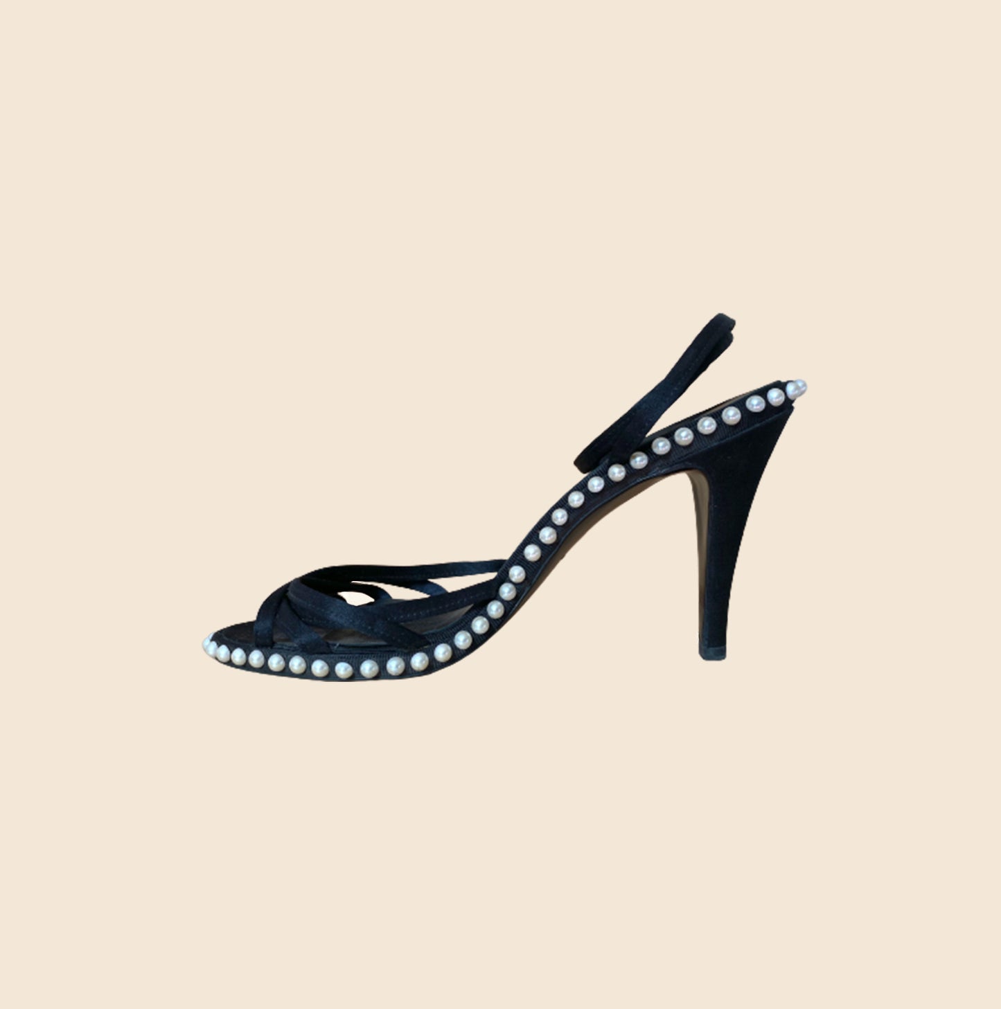 CHANEL PEARL STRAP SANDALS