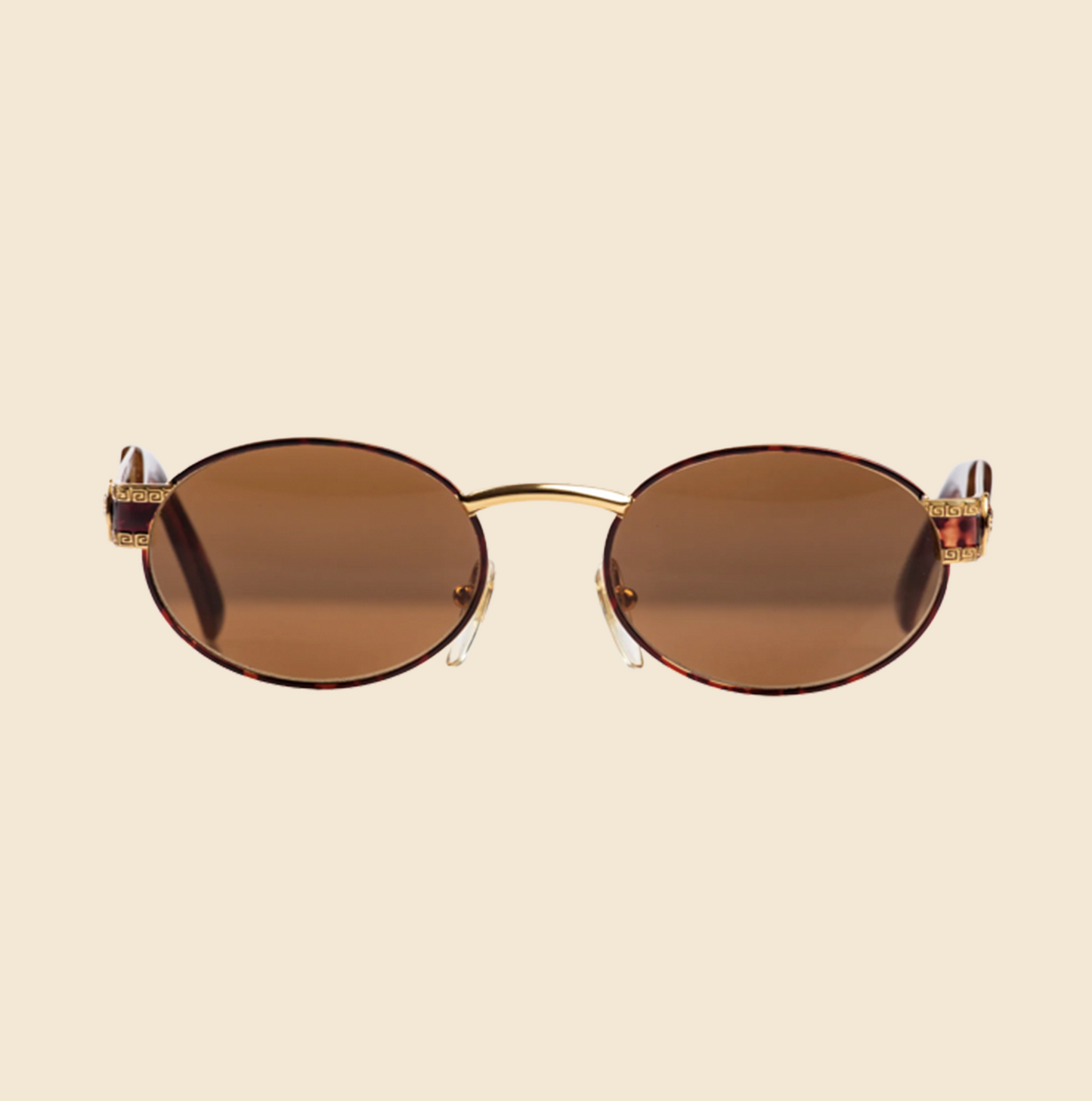 GIANNI VERSACE 90s MEDUSA BROWN SUNGLASSES