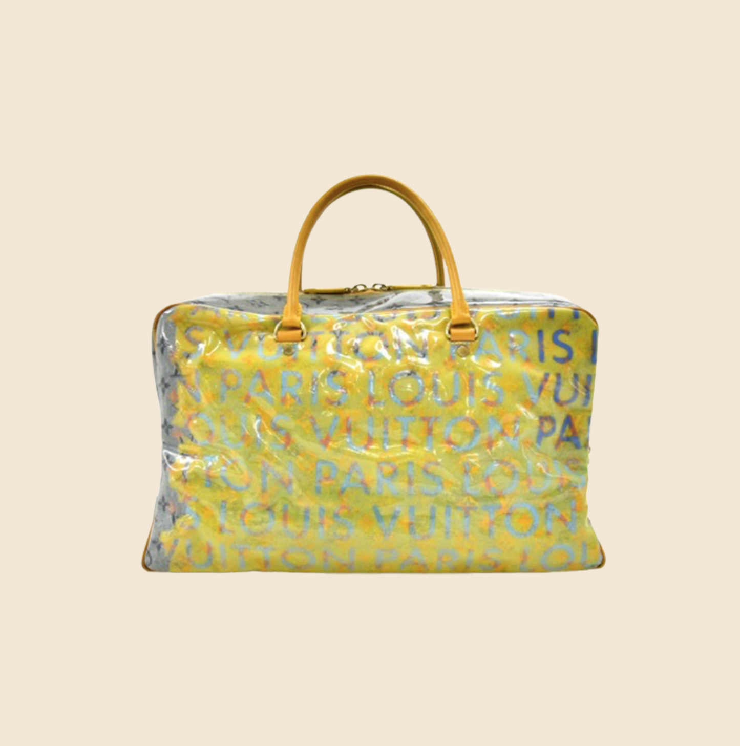 LOUIS VUITTON RICHARD PRINCE YELLOW PULP MONOGRAM GM BAG