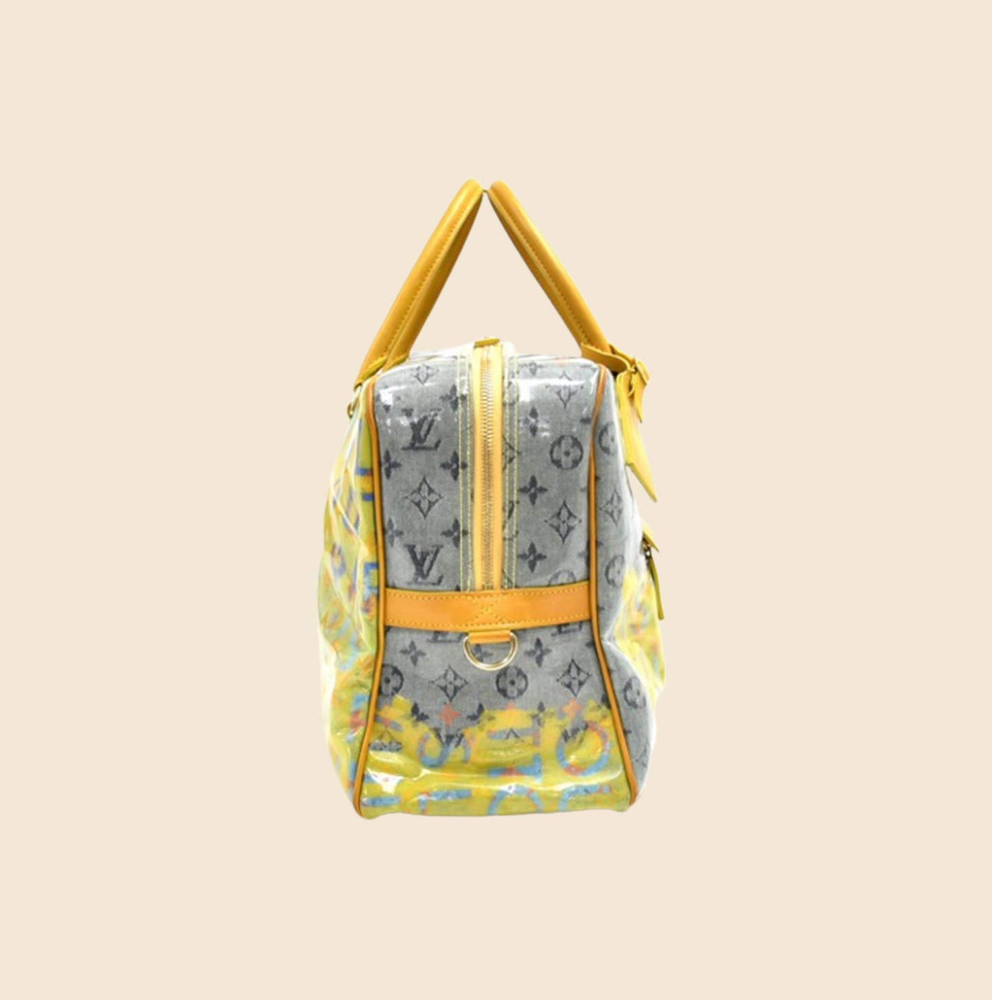 LOUIS VUITTON RICHARD PRINCE YELLOW PULP MONOGRAM GM BAG