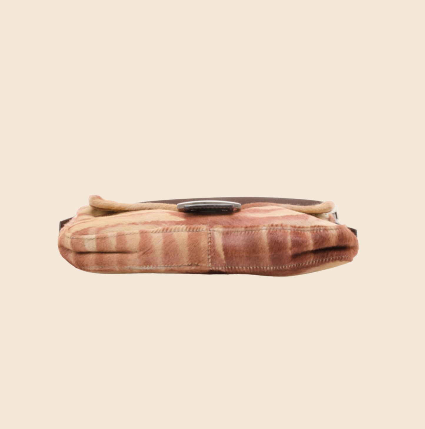FENDI TIGER STRIPE PONY HAIR BAGUETTE BAG