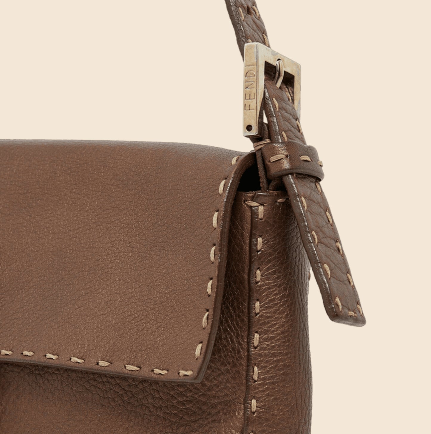 FENDI METALLIC CHOCOLATE SELLERIA BAGUETTE