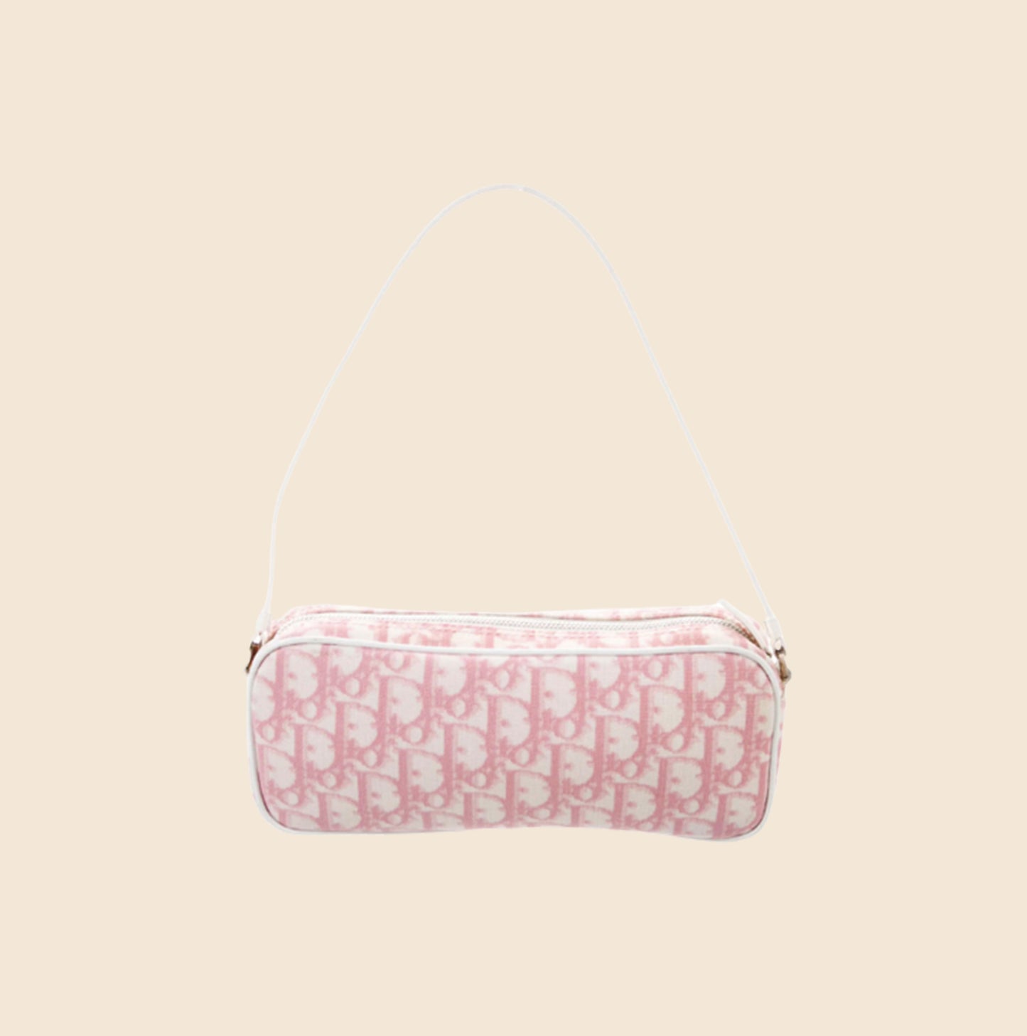 CHRISTIAN DIOR 2004 PINK DIORISSIMO CANVAS MINI SHOULDER BAG