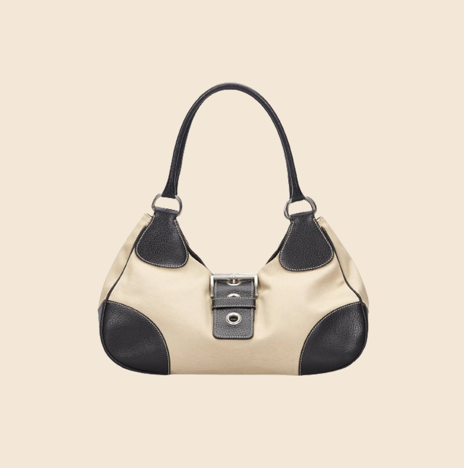 Prada - Women's Shoulder Bag - Black - Leather