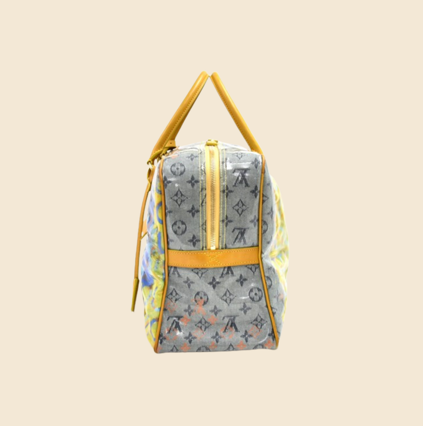 LOUIS VUITTON RICHARD PRINCE YELLOW PULP MONOGRAM GM BAG