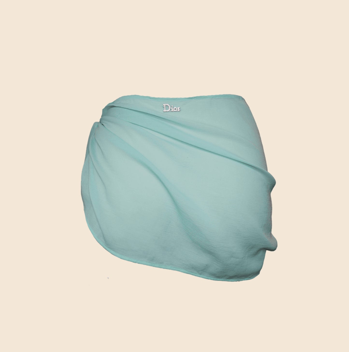 CHRISTIAN DIOR SILK LOGO MINI SKIRT