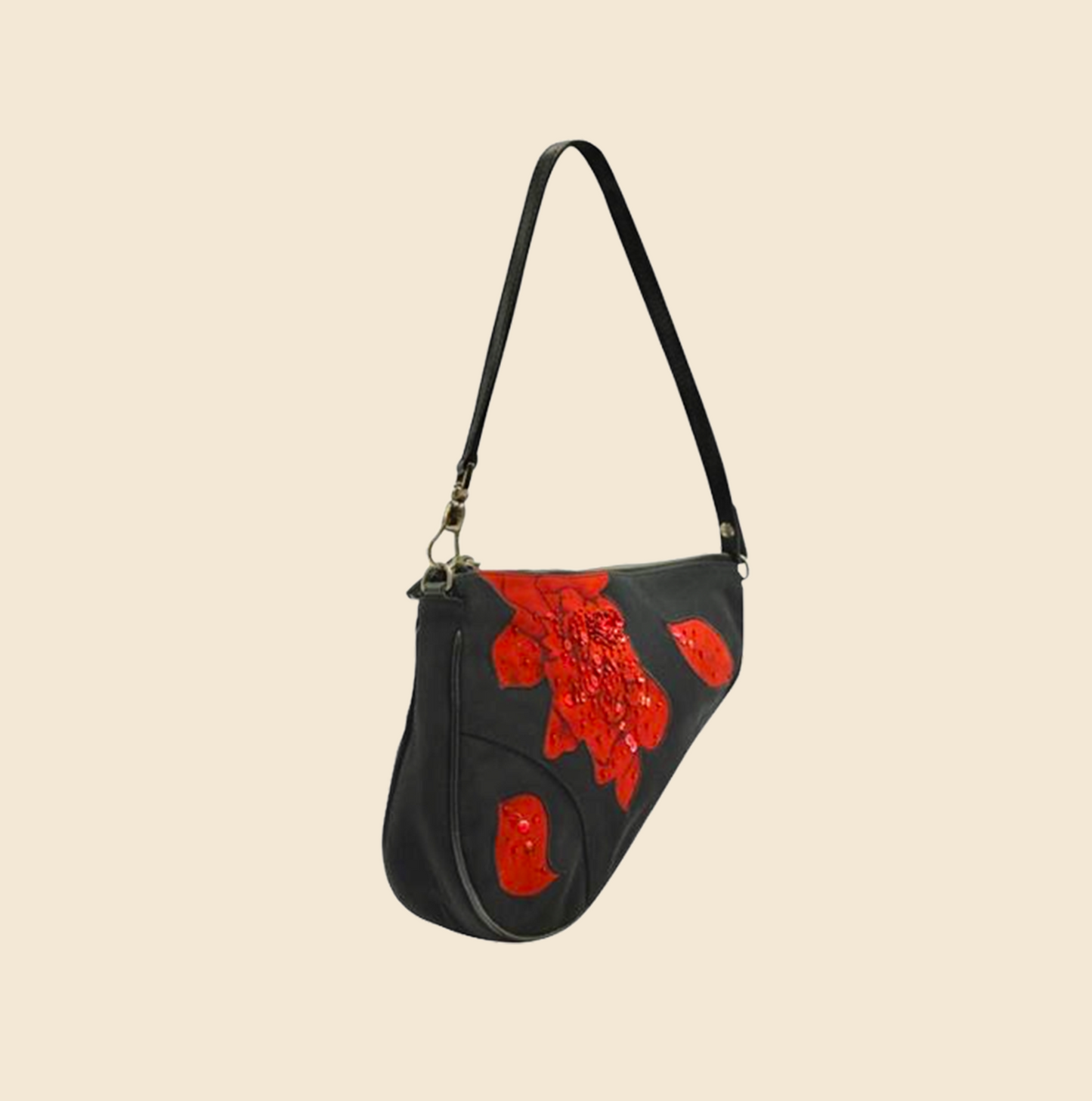 CHRISTIAN DIOR ROSE SADDLE BAG