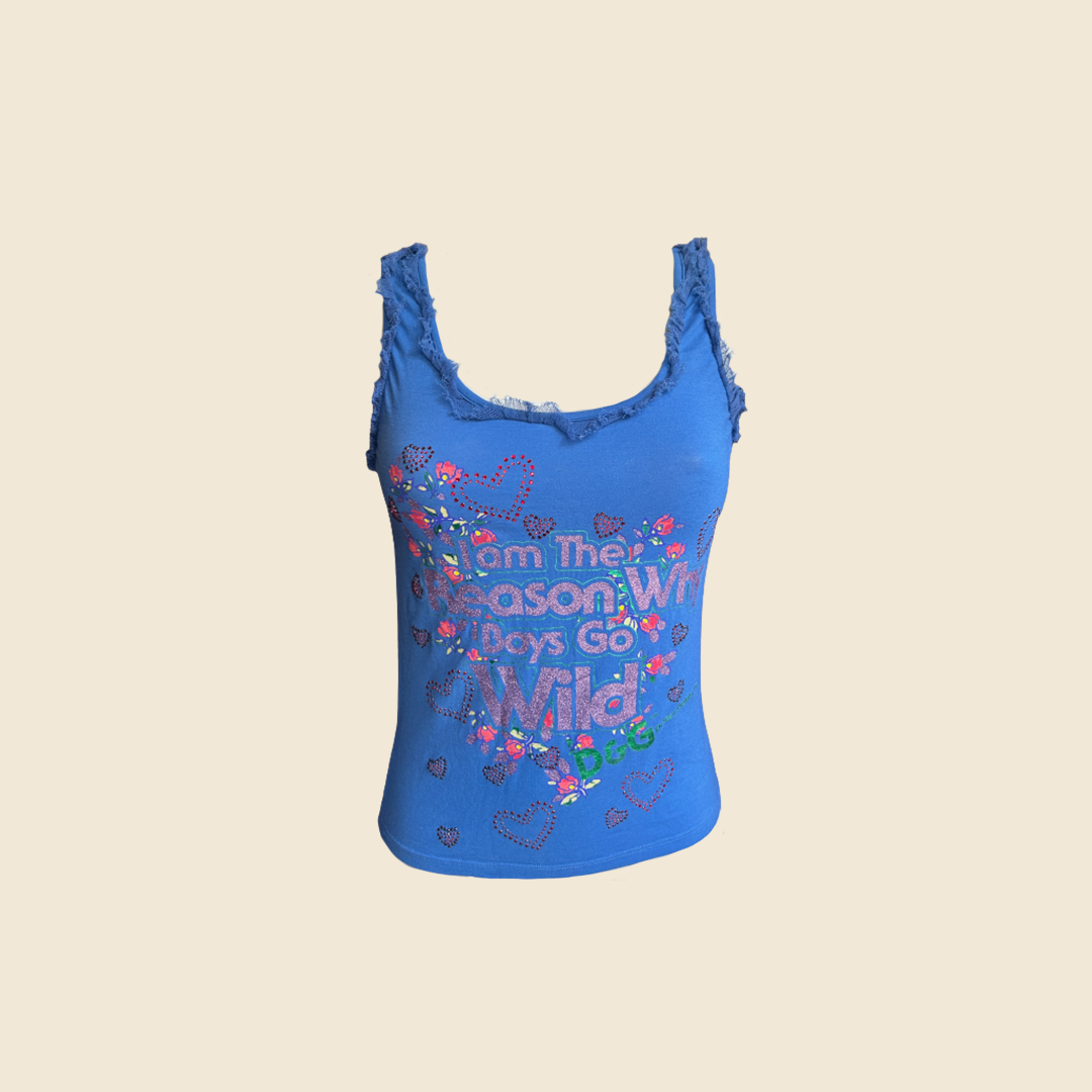 DOLCE & GABBANA "I'M THE REASON WHY BOYS GO WILD" TANK TOP