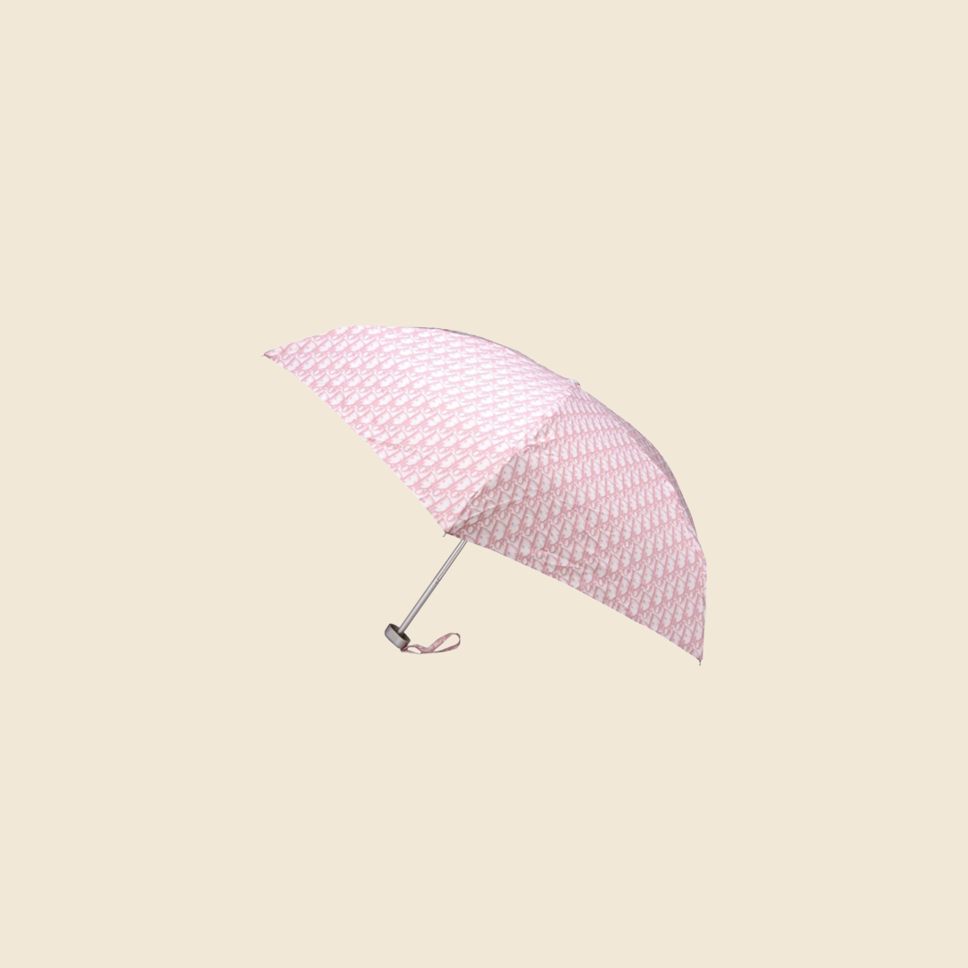 CHRISTIAN DIOR PINK TROTTER NYLON UMBRELLA