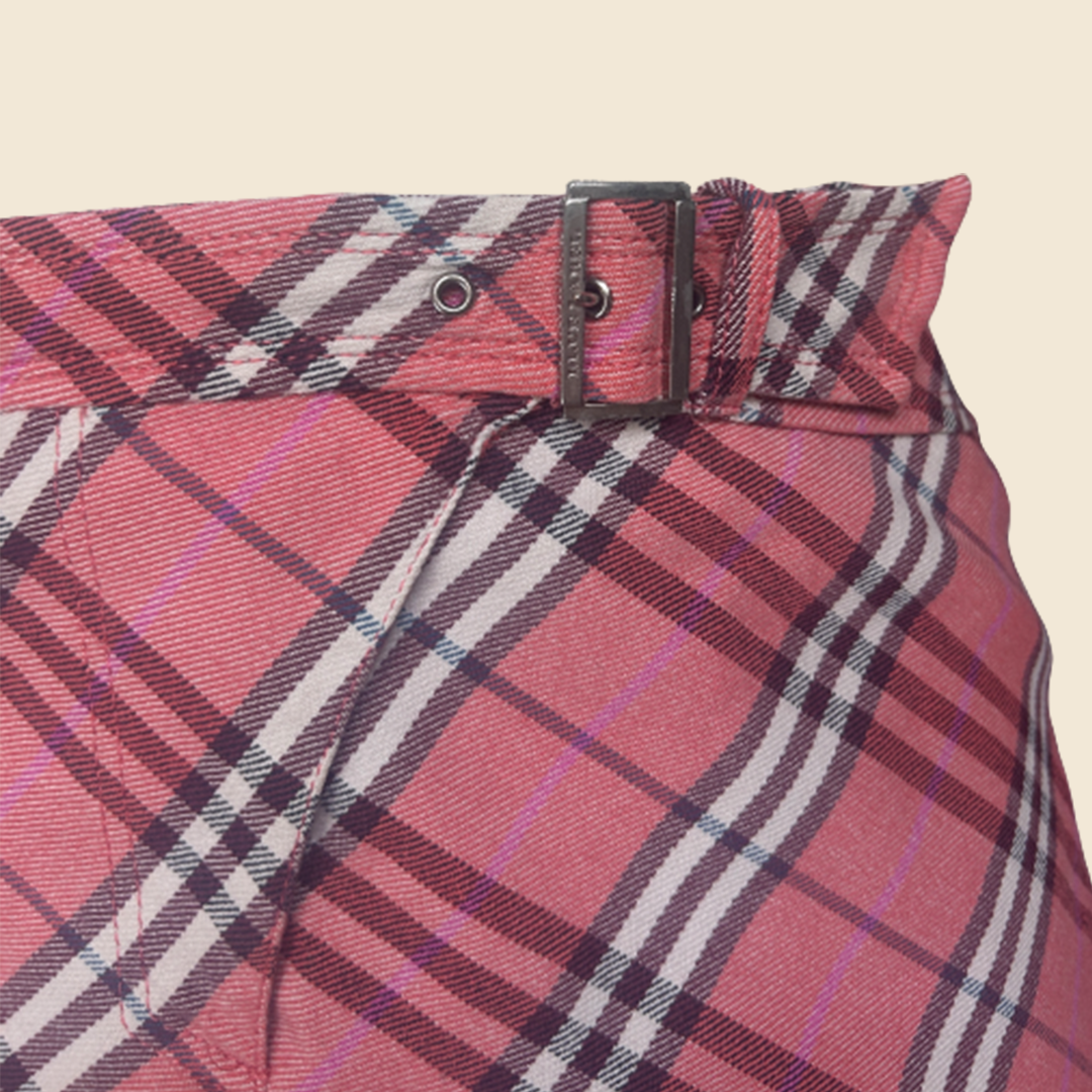BURBERRY BELTED PINK SKIRT