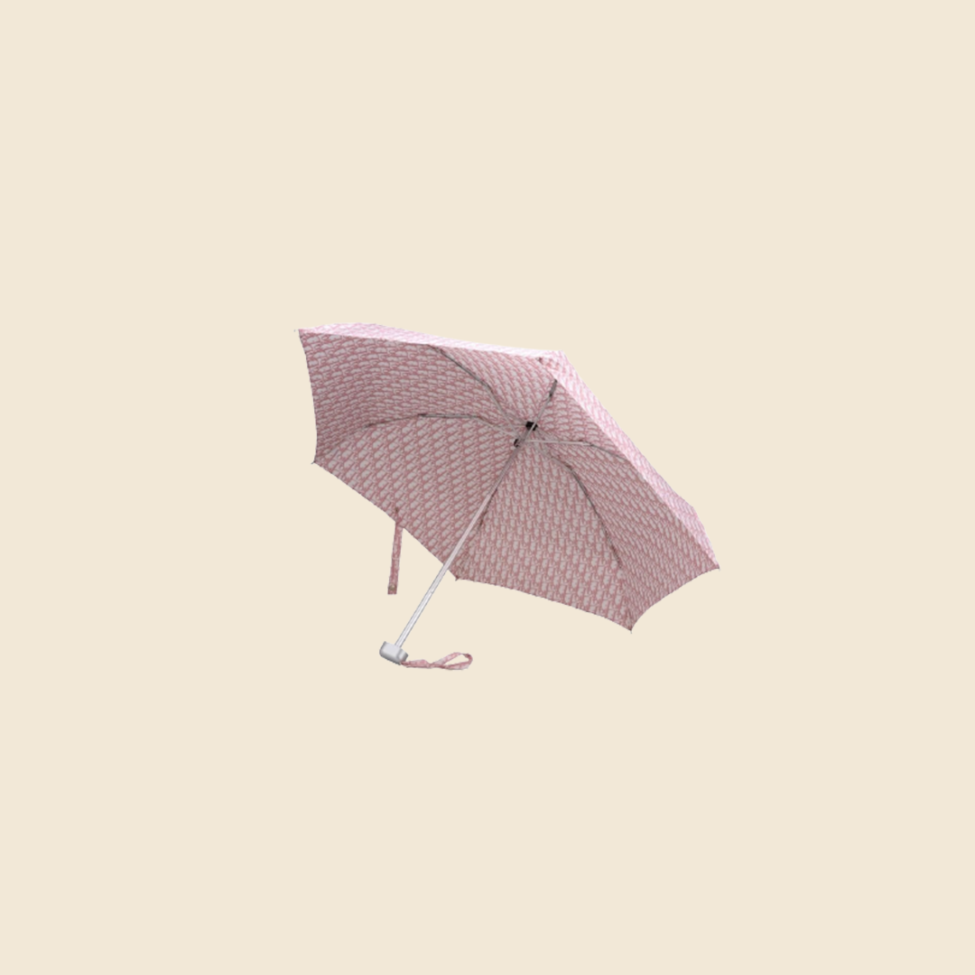 CHRISTIAN DIOR PINK TROTTER NYLON UMBRELLA