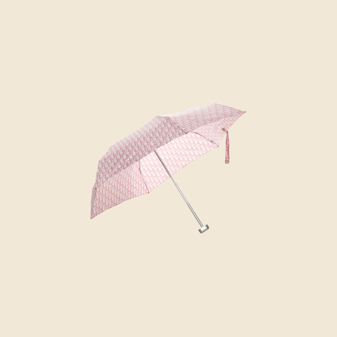 CHRISTIAN DIOR PINK TROTTER NYLON UMBRELLA