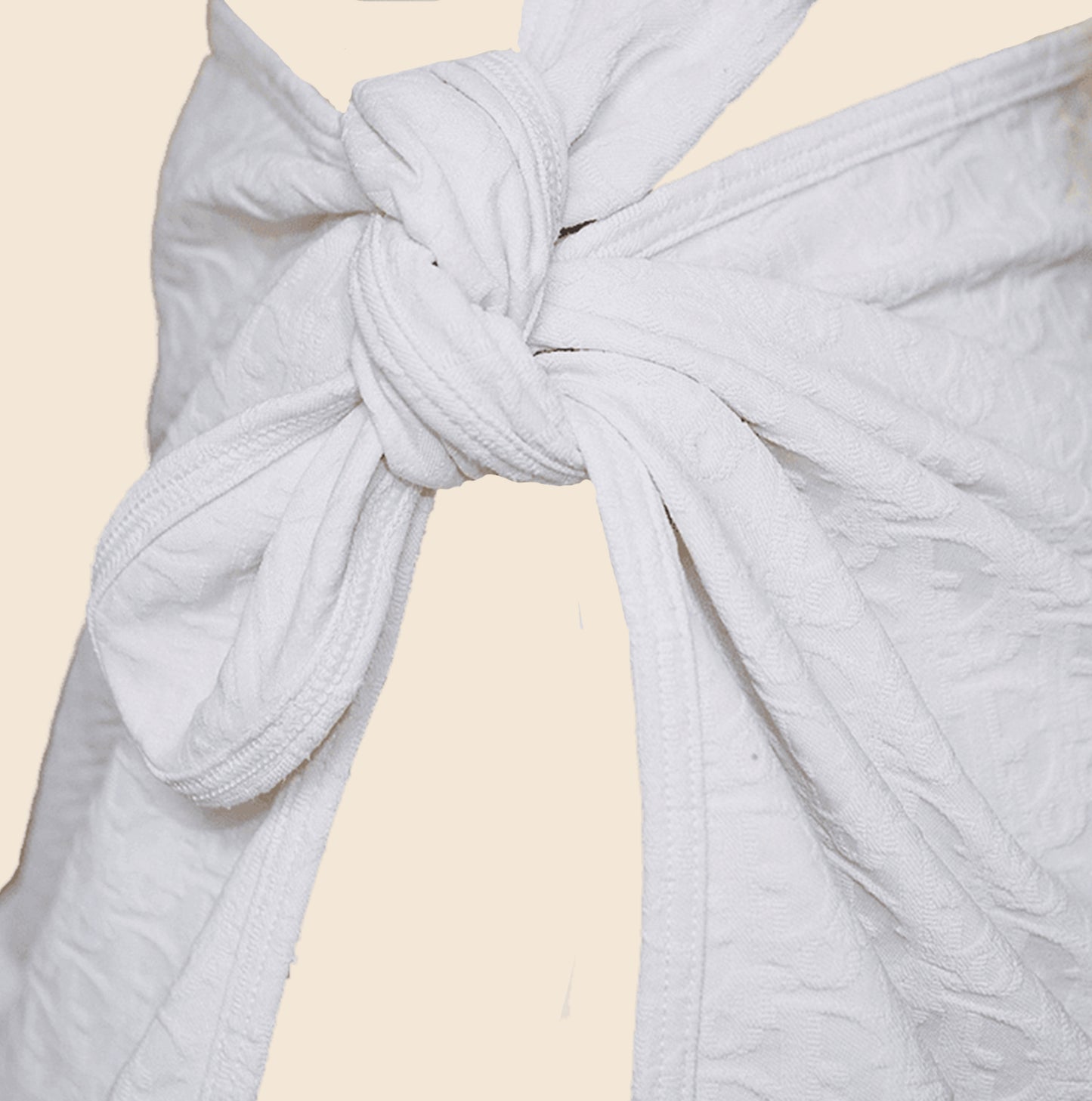 CHRISTIAN DIOR WHITE OBLIQUE WRAP SKIRT