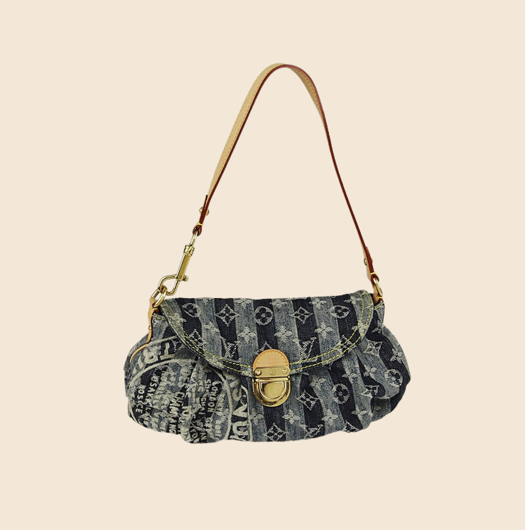 LOUIS VUITTON LIMITED EDITION MONOGRAM DENIM PLEATY RAYE BAG – RDB