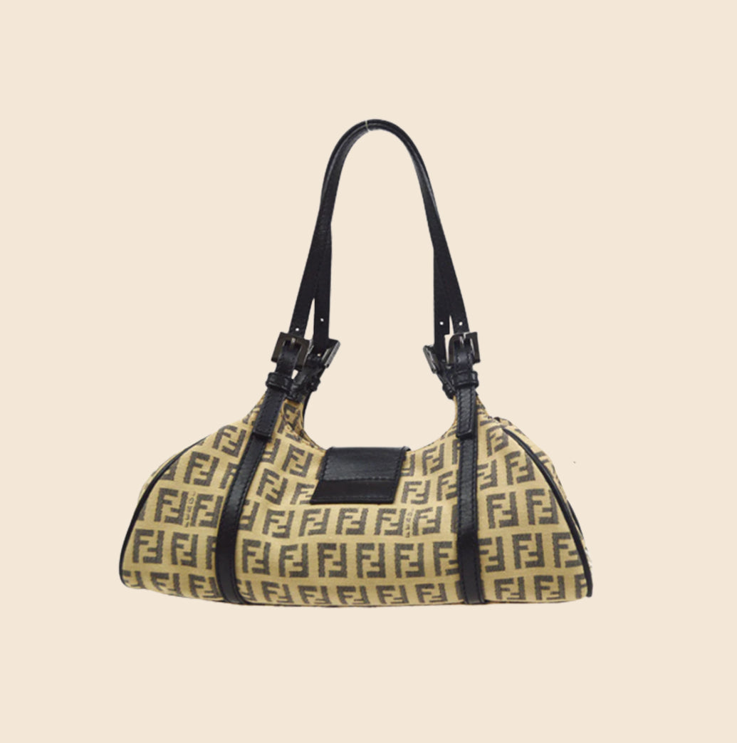 FENDI BROWN ZUCCHINO MINI HANDBAG "SPORTY"