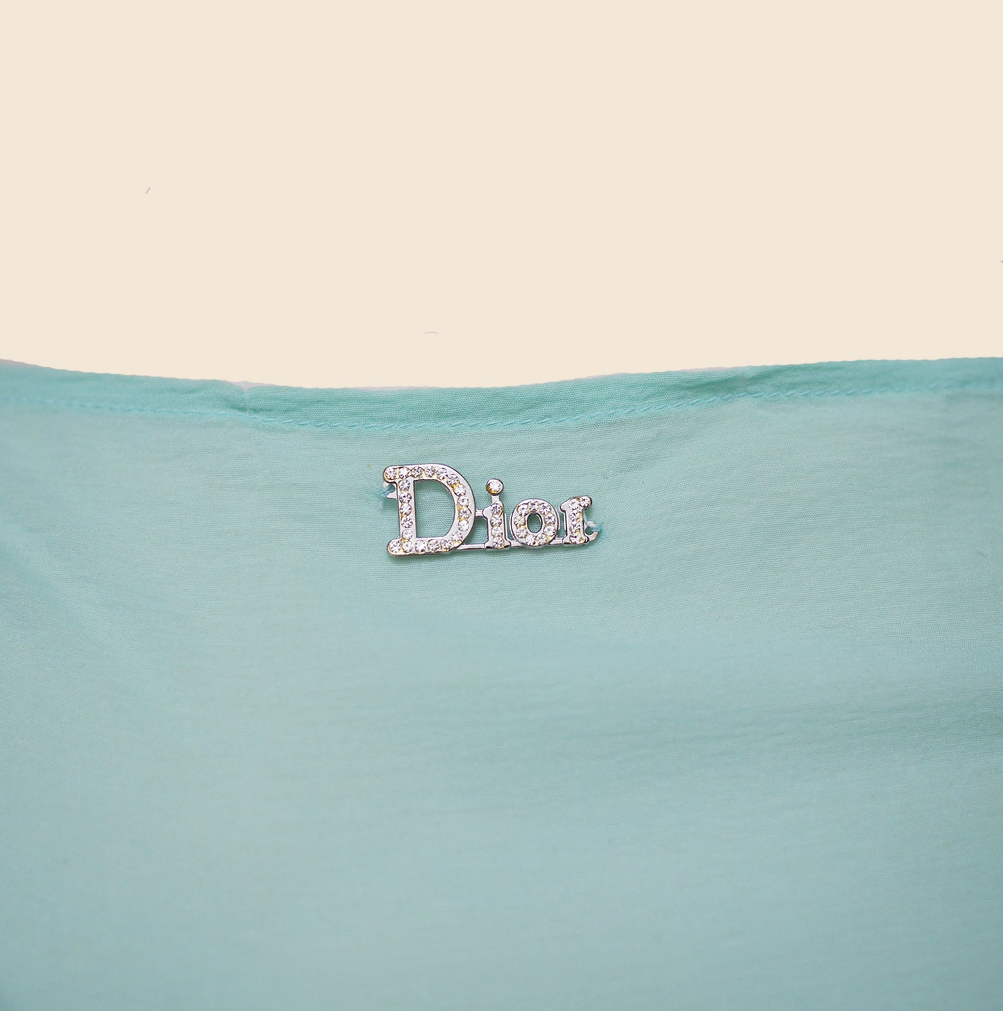 CHRISTIAN DIOR SILK LOGO MINI SKIRT