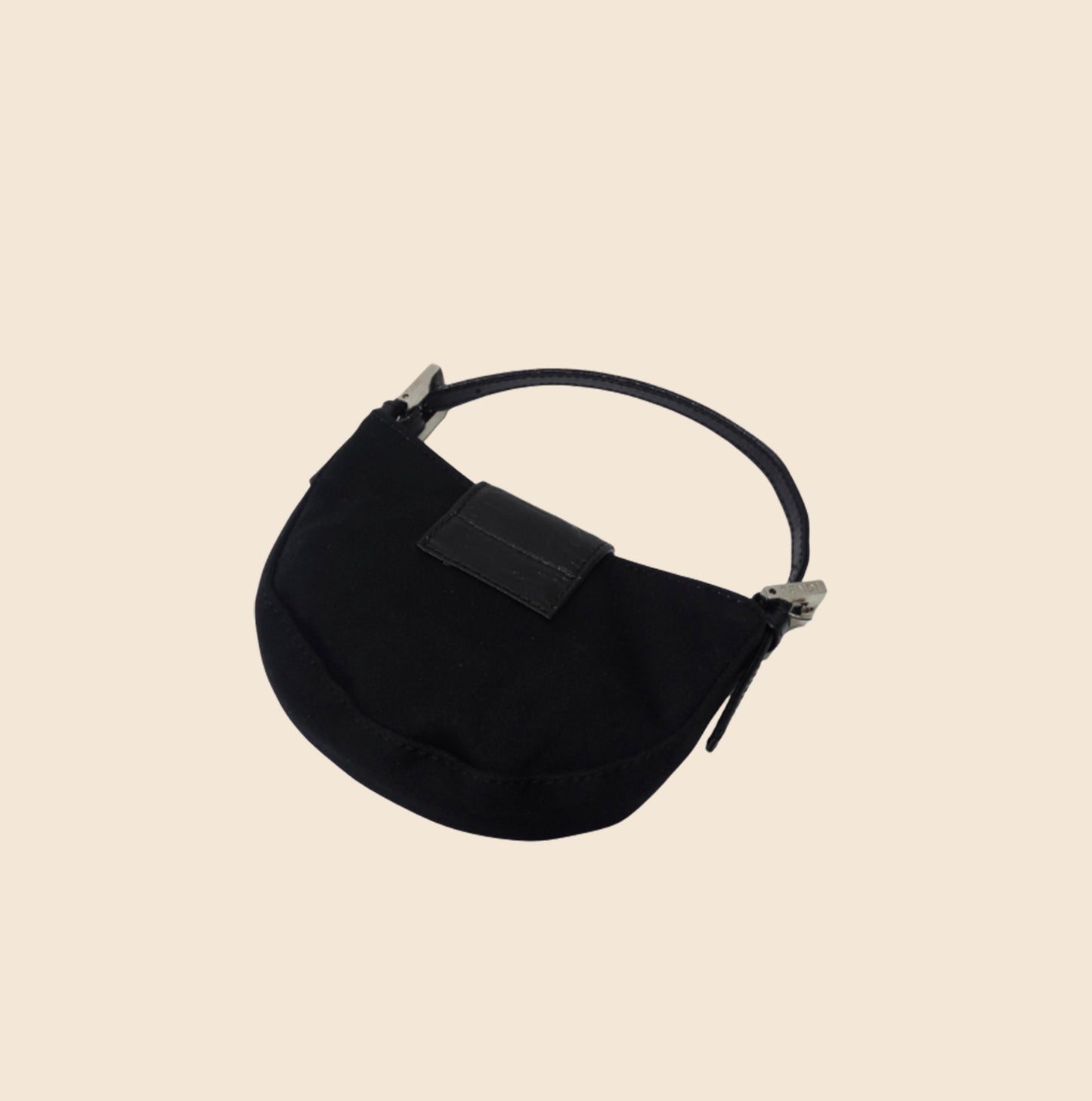 FENDI BLACK MINI CROISSANT BAGUETTE