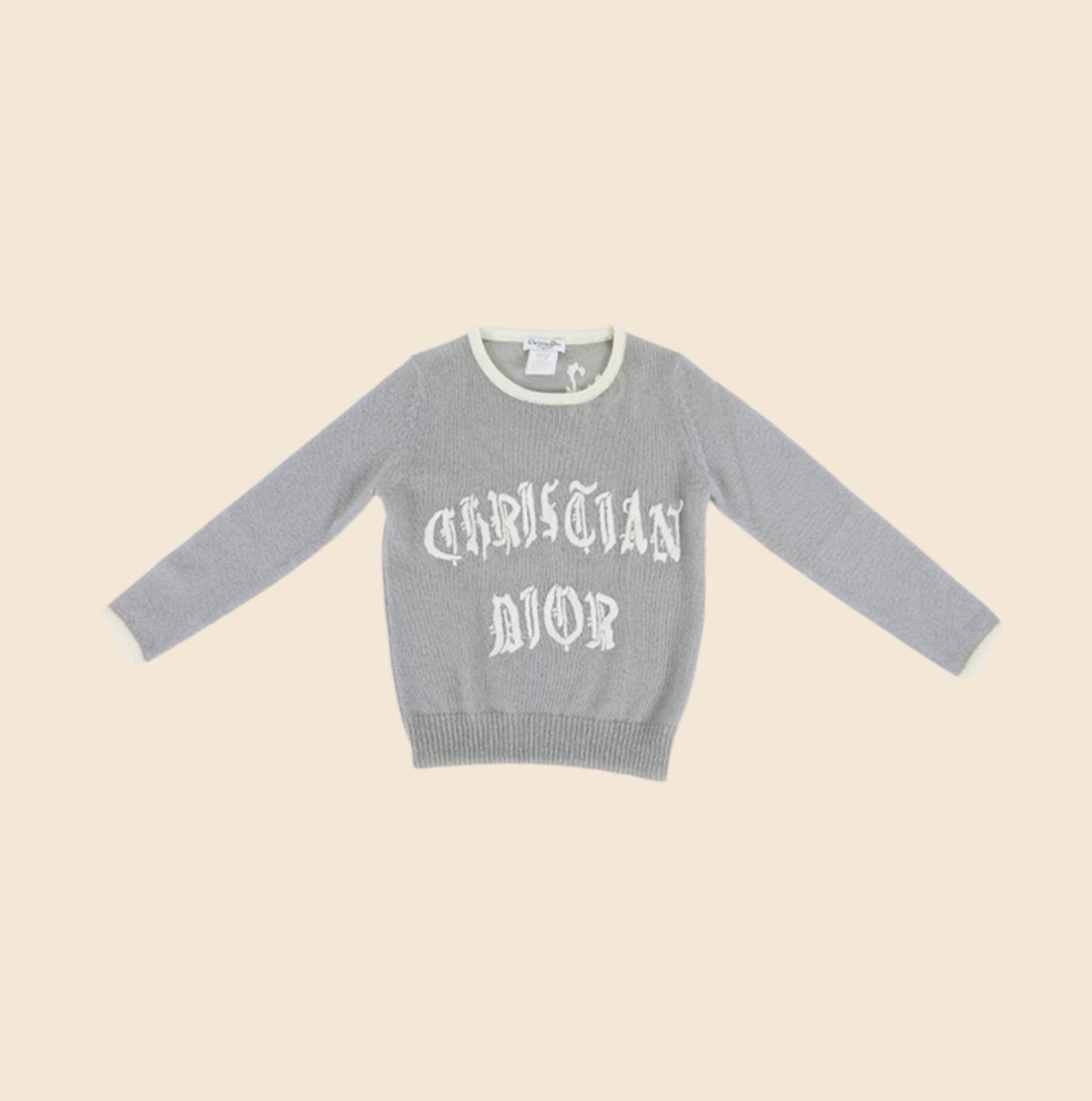 CHRISTIAN DIOR 2000s GOTHIC LOGO LONG SLEEVE TOP