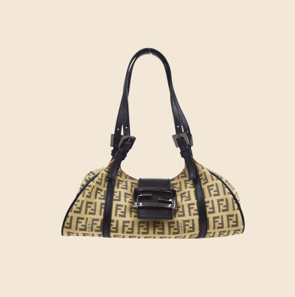 FENDI BROWN ZUCCHINO MINI HANDBAG "SPORTY"