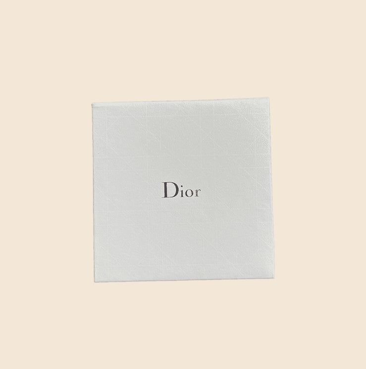 CHRISTIAN DIOR GOLD RHINESTONE LOGO SPELL OUT HOOP EARRINGS