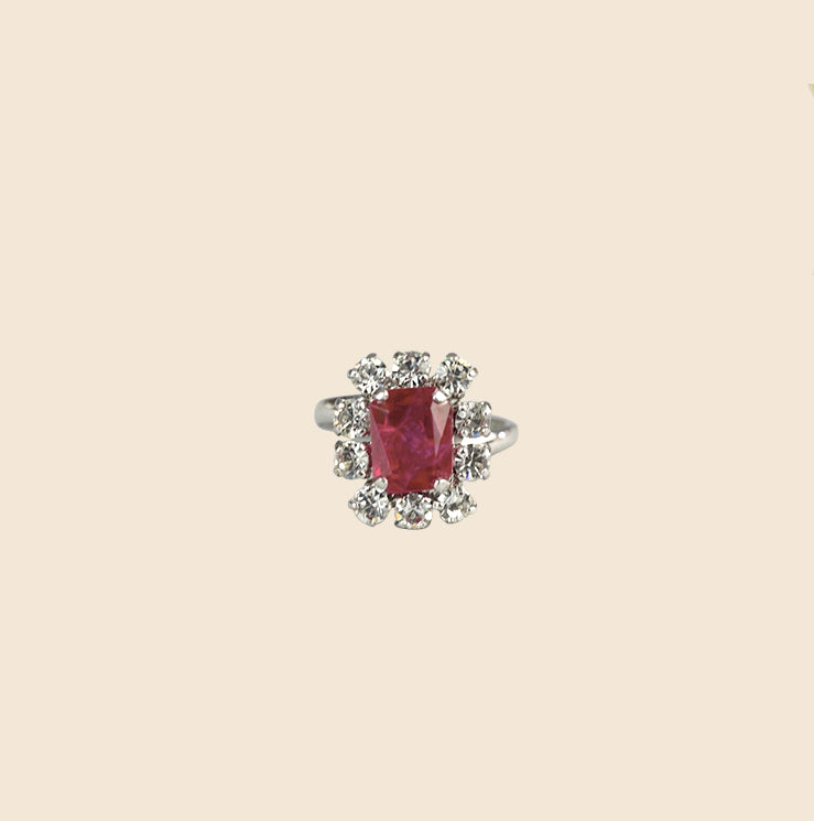 CHRISTIAN DIOR RUBY CRYSTAL RING